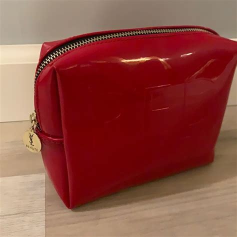 YSL beaute red vibes cosmetic bag makeup case pouch bag